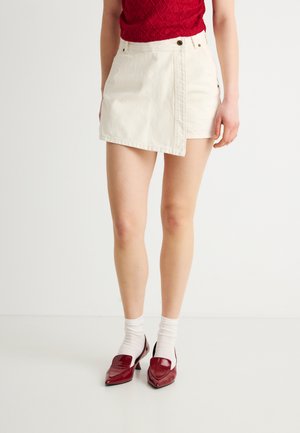 REGULAR SKORT - Kratke hlače iz džinsa - off-white