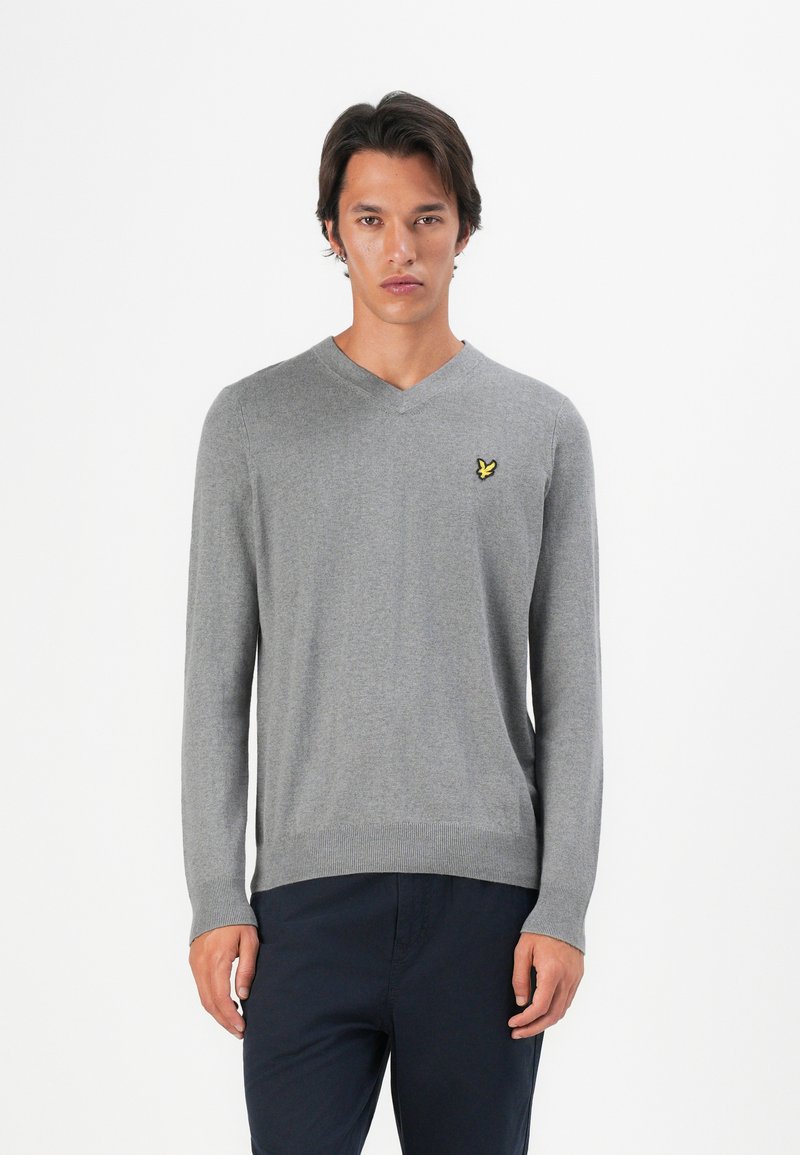 Lyle & Scott V NECK - Maglione - mid grey