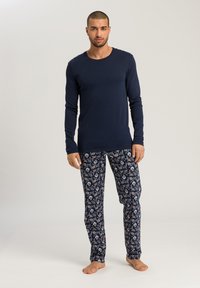 Hanro LANGER DAY SET - Conjunto de pijama - navy botany print