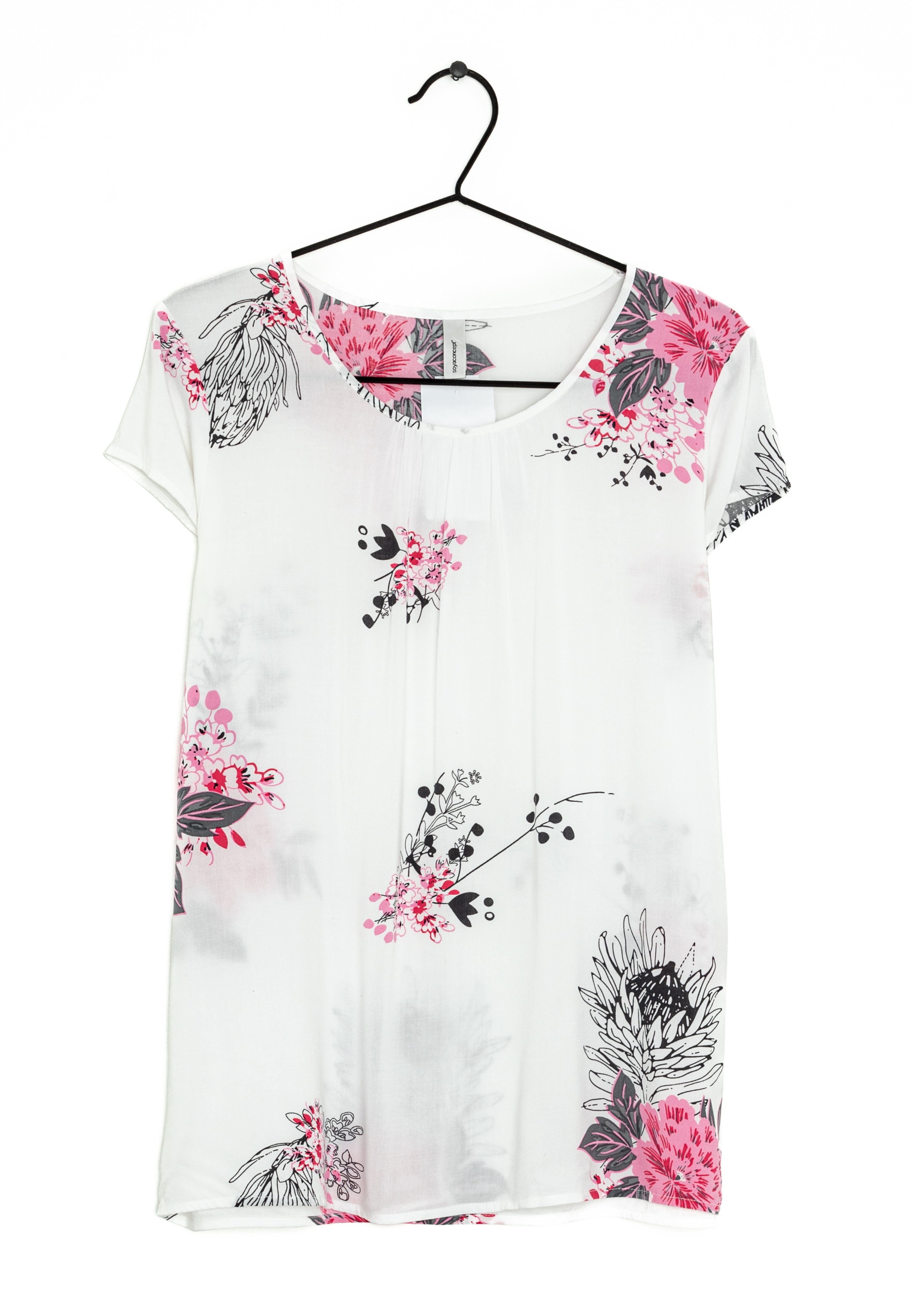 Soyaconcept Print T-shirt - white - (Pre-owned) - Zalando.de