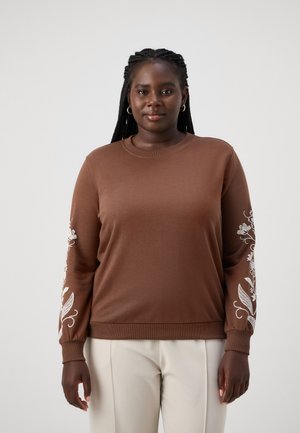 CARSONNY O NECK - Sweatshirt - pinecone