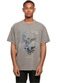 MJ Gonzales ACID WASHED HEAVY  - Print T-shirt - asphalt