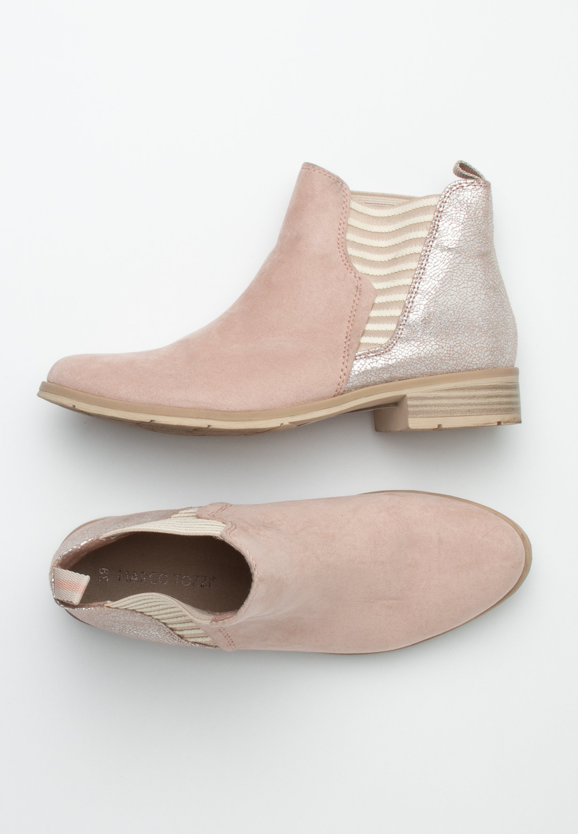 Chelsea Boots Beige Stiefeletten Spitz Beige Wildleder Wildleder