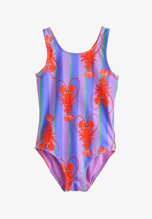 Next, REGULAR FIT - SCOOP NECK SWIMSUIT . - Plavky - purple stripe lobster