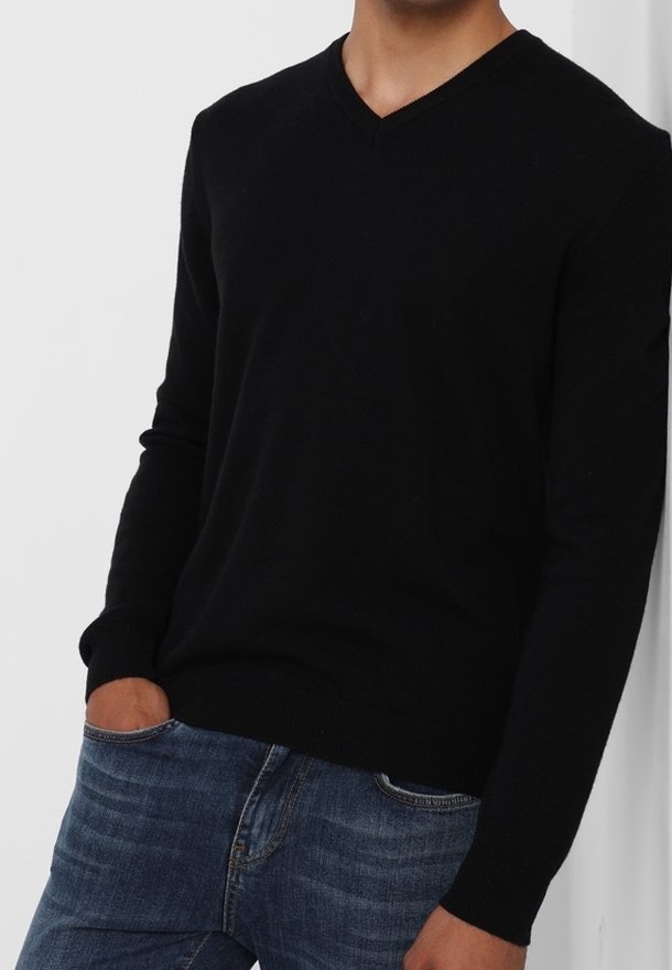 United Colors of Benetton Stickad tröja - black