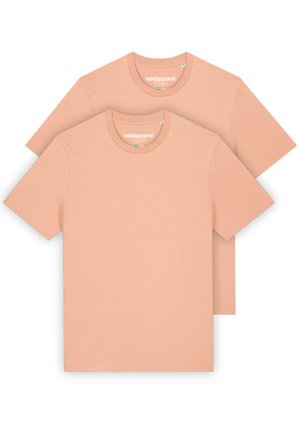2ER PACK  - T-Shirt basic - fraiche peche