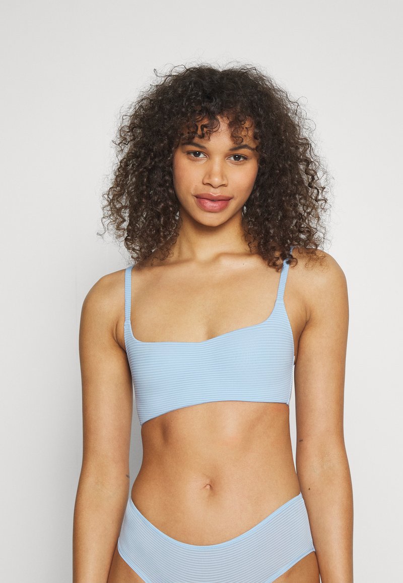 Esprit JAQUARD STRIPE K PAR Bikini top pastel blue/light blue