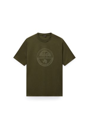 Napapijri, BOLLO BLACK BEAUTY - Trükipildiga T-särk - olive night