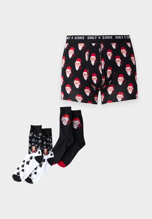 Only & Sons, ONSCHRISTMAS UNDERWEAR SOCK GIFTBOX SET - Комплект бельо - black