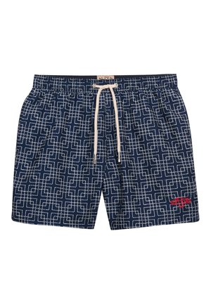 Superdry & Co, SUPERDRY PREMIUM PRINTED 15-INCH SWIM SHORTS.. - Zwemshorts - sashiko atlantic navy
