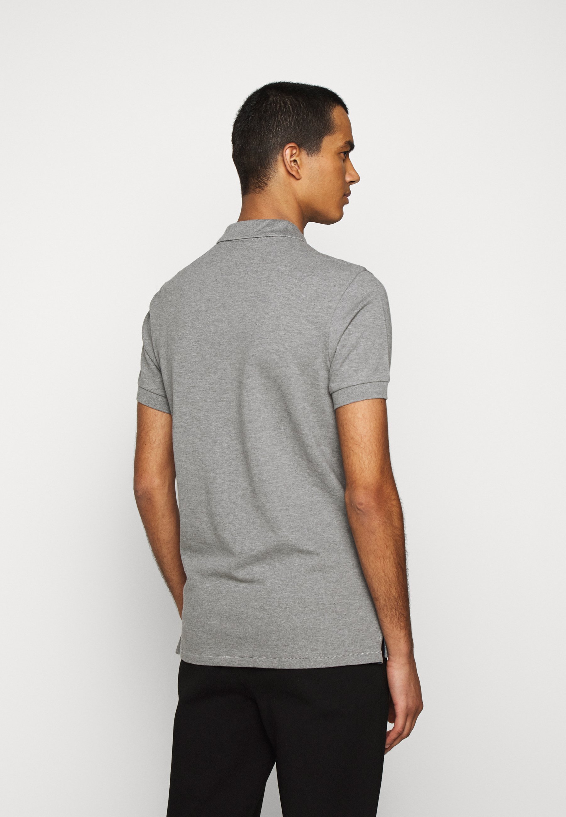 PS Paul Smith Mens Slim Fit Poloshirt mottled grey, Heren, Maat: Small, Grijs