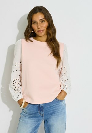 Grain de Malice, SWEAT MANCHES AJOURÉES - Sudadera - rose pâle