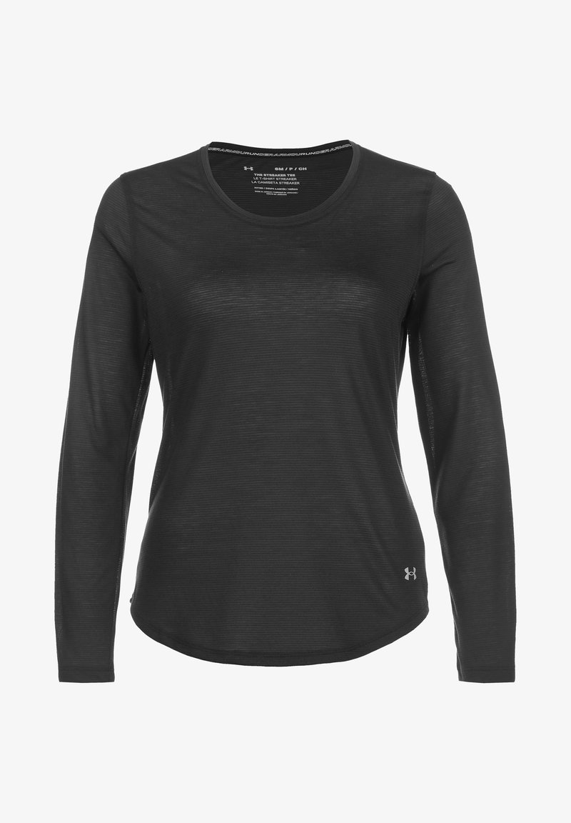 Under Armour STREAKER LONGSLEEVE - Langarmshirt - black black reflective