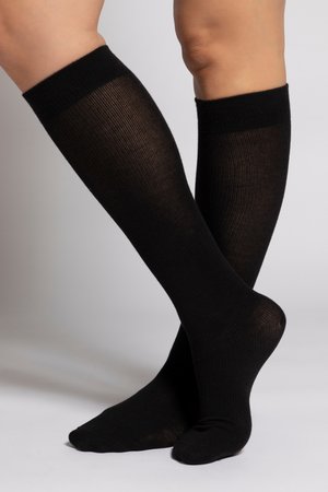 Ulla Popken, Kniestrümpfe - black