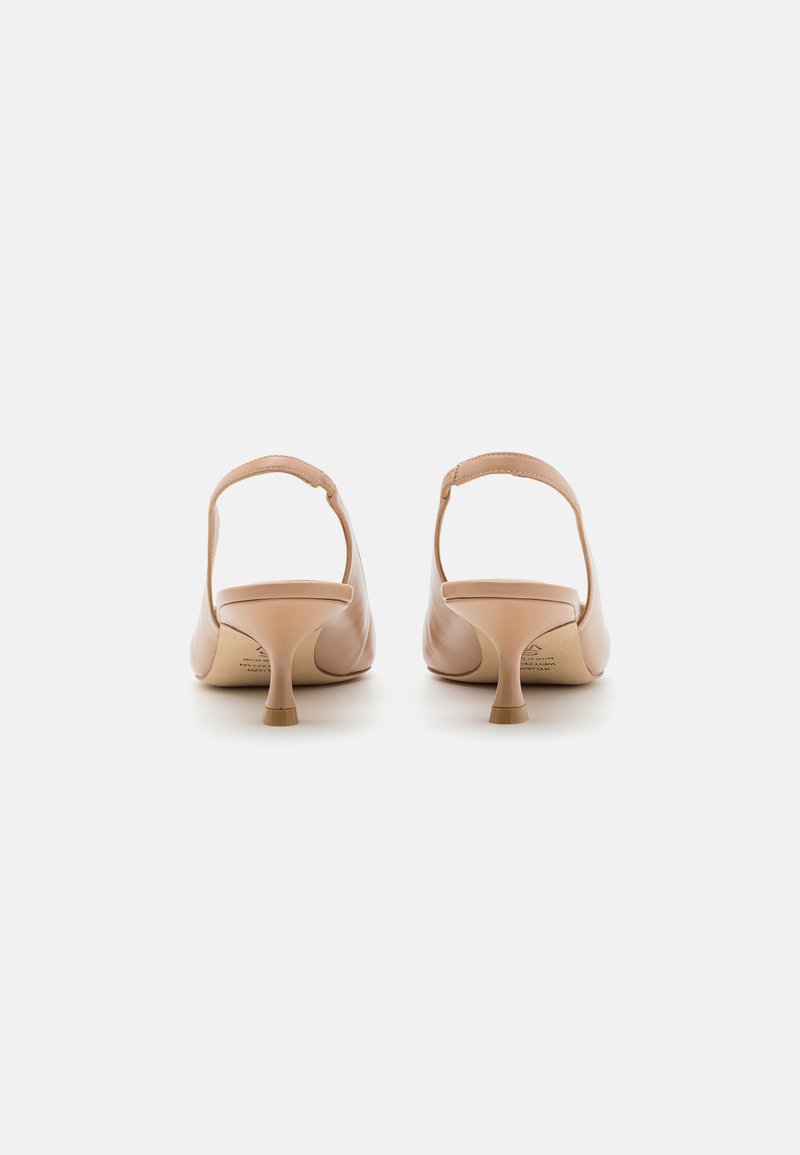 Escarpins Stuart Weitzman Marbre Cuir Verni Talon Aiguille Bout Ouvert - Taille 6M Occasion Très Bon état