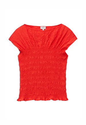 & OTHER STORIES, & OTHER STORIES SMOCKED BOATNECK TOP - Blouse - red