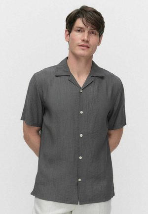 LUC CRINKLE SHORT SLEEVED - Overhemd - dk grey