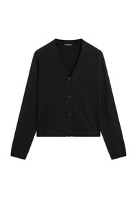 V-NECK BUTTONED KNIT - Vest - black