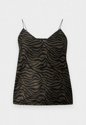 ONLY, ONLROSA SINGLET - Topp - black/smoke olive