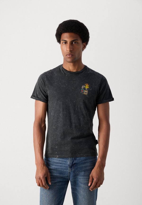Print T-shirt - noir délavé3