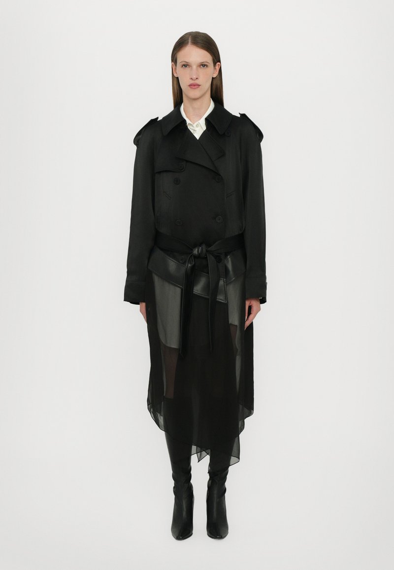 Helmut Lang - SCARF - Classic coat - black, Enlarge