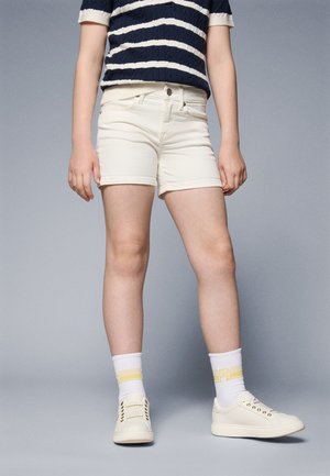 NORA - Denim shorts - white