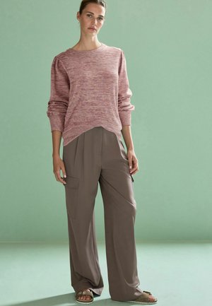 COSY LIGHTWEIGHT SOFT TOUCH SLEEVE DETAIL  - Strickpullover - pink spacedye