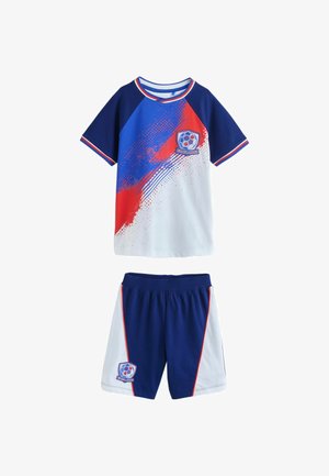 Next, REGULAR FIT - SINGLE SHORT FOOTBALL PYJAMAS SET - Nachtwäsche Set - white blue red england