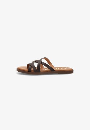 Luna Collection, YULIA - Sandalias planas - chocolate