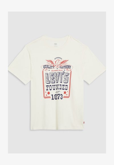 SS RELAXED FIT TEE - T-shirt imprimé - egret