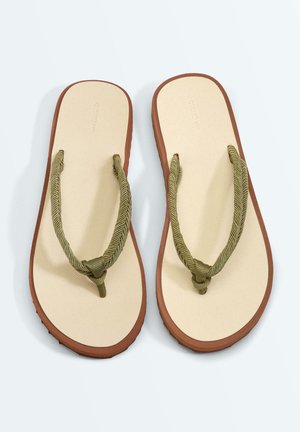 OYSHO, SHINY BEACH SANDALS 11301780 - Zehentrenner - khaki