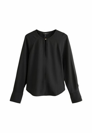 Next, REGULAR FIT - LONG SLEEVE V-NECK OVERHEAD BLOUSE . - Blouse - black