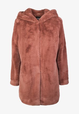Urban Classics Curvy LADIES HOODED COAT - Talvitakki - darkrose