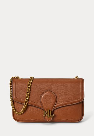 Lauren Ralph Lauren, PEBBLED LEATHER BRADLEY CROSSBODY WALLET - Taška s příčným popruhem - tan
