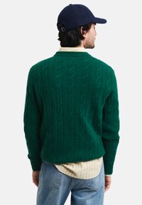 GANT CABLE C-NECK - Trui - deep forest green