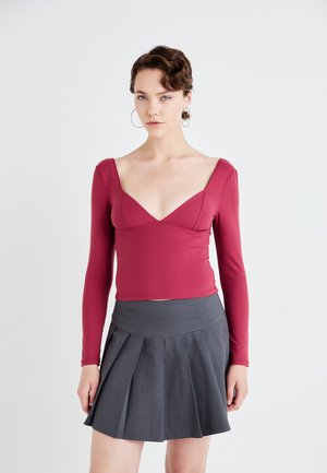 DUO CORSET LONG SLEEVE - Ilgarankovis viršutinės dalies drabužis - red