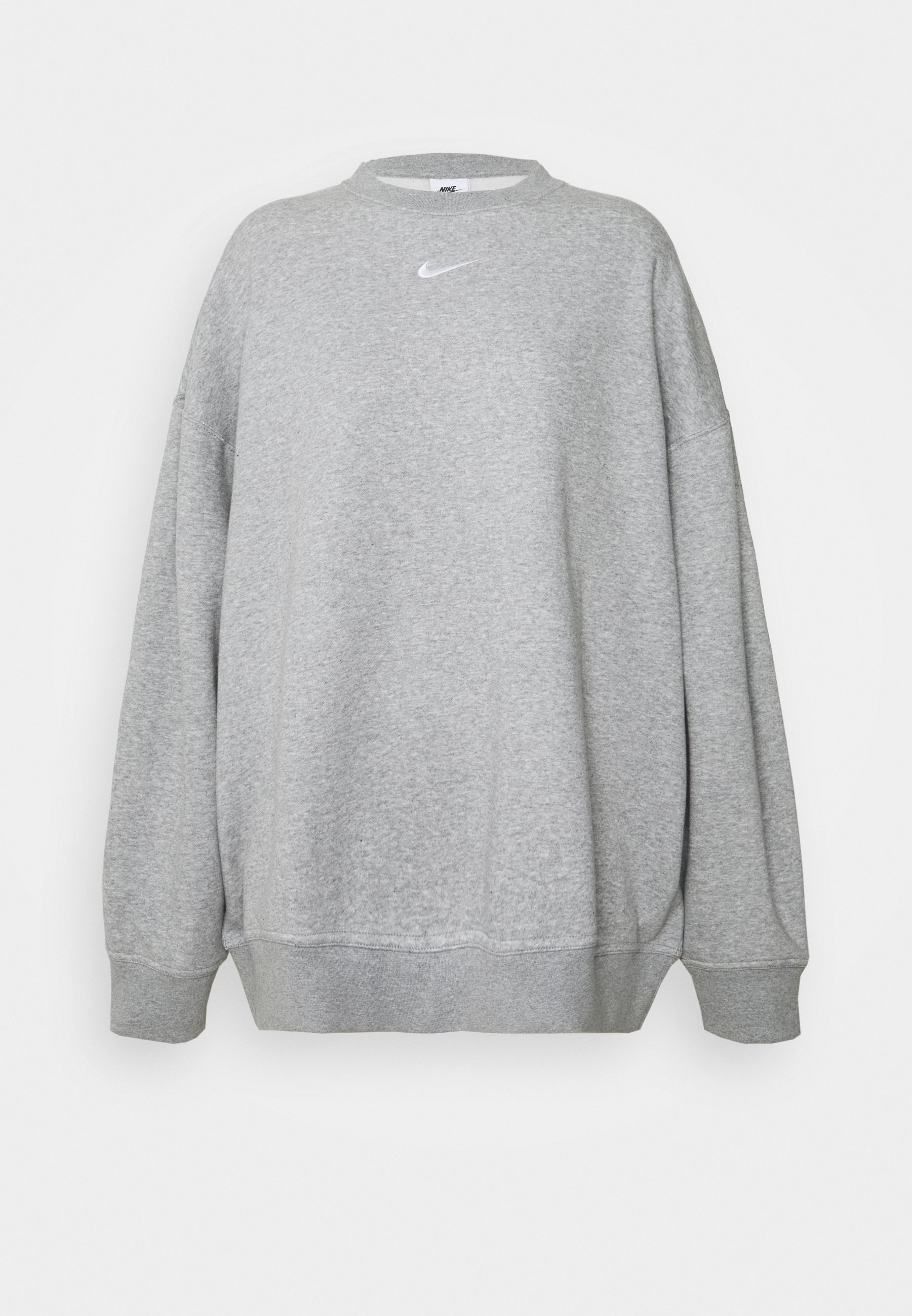 nike mini swoosh oversized sweatshirt grey