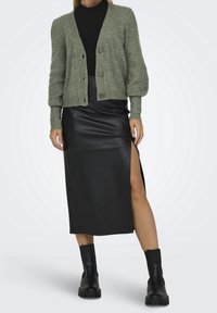 JDY Cardigan - mottled dark green