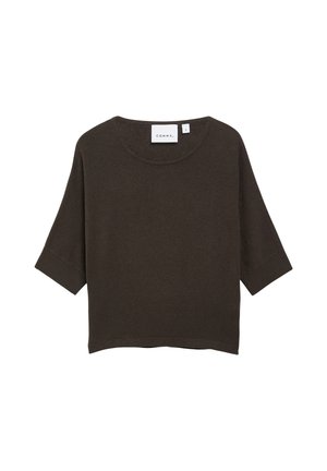 comma, STRICKPULLOVER - Jumper - dunkelbraun