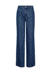 PCNEA  - Široke kavbojke - medium blue denim