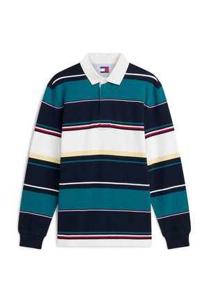 Tommy Jeans, STRIPE RUGBY - Hosszú ujjú felső - dark night navy