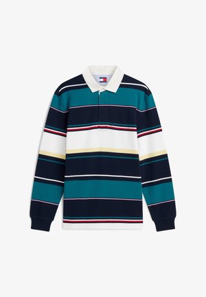 Tommy Jeans, STRIPE RUGBY - Hosszú ujjú felső - dark night navy
