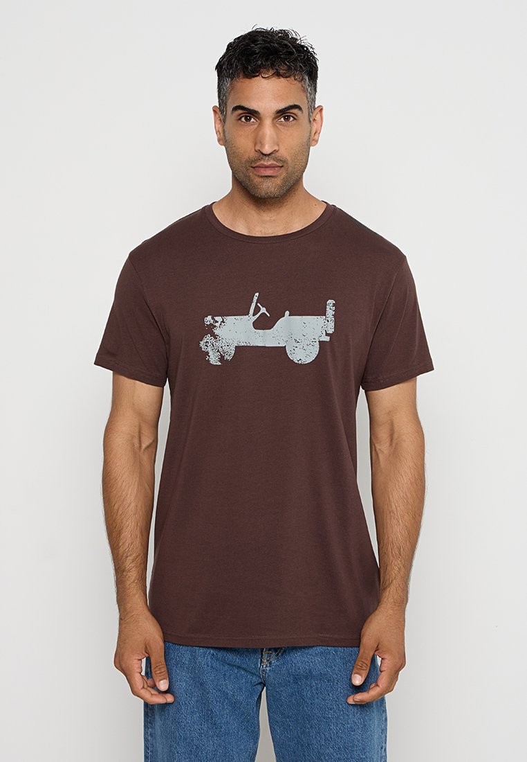 Jeep T-shirt print bruin