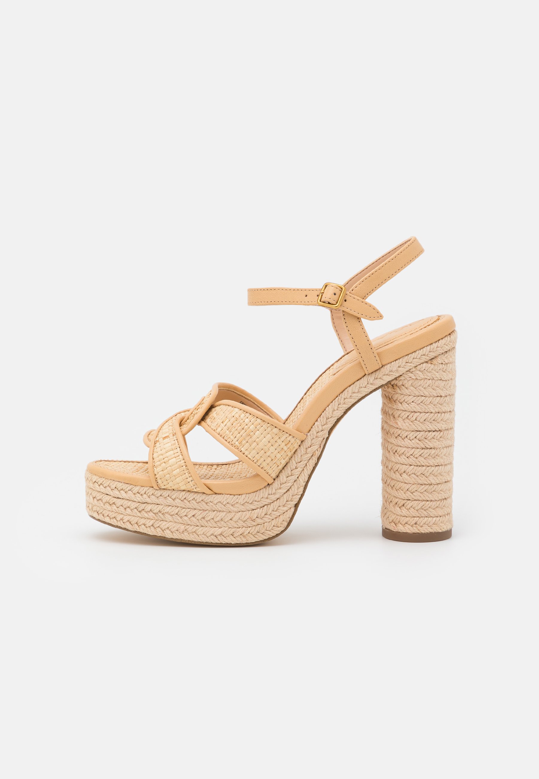straw platform sandals