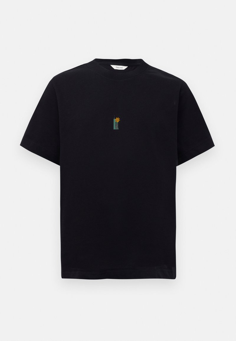 Selected Homme T-shirt print zwart