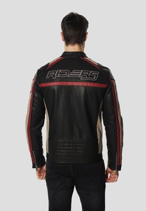 Chaqueta de cuero sintético - black