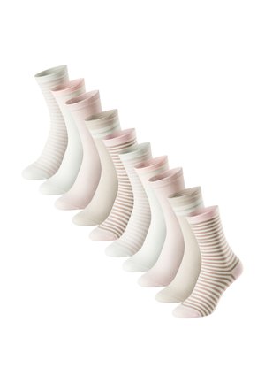 10ER PACK  - Calze - rosa   weiß   beige