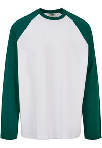 Long sleeved top - white/green