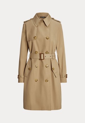 Lauren Ralph Lauren DOUBLE BREASTED COTTON BLEND TRENCH COAT - Trench - birch tan