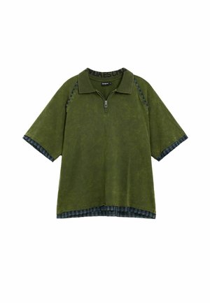 Desigual, CHECKED SHIRT - Polo shirt - green